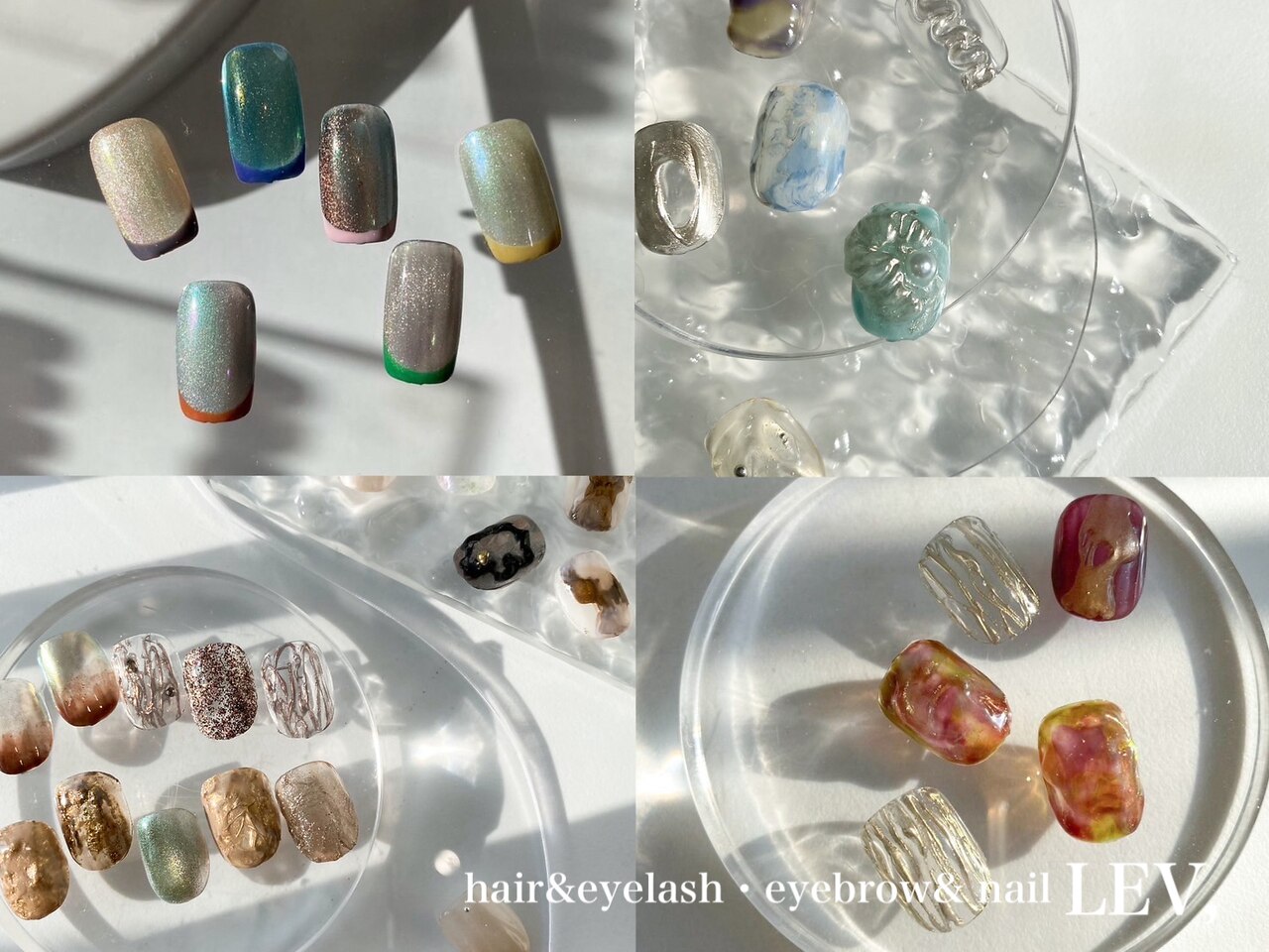 HERSのニュアンスネイルのデザインサンプル